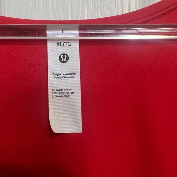Lululemon NWT Red Soft Nulu Square Neck Bodysuit Sleeveless Thong Cut - Picture 9 of 11